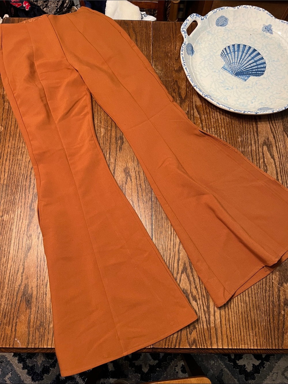 NWOT Forever 21 Burnt Orange Dramatically Flare Pants